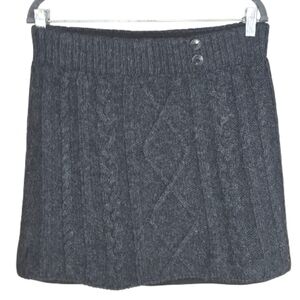 Laundromat Cable Knit Mini Skirt 100% Wool